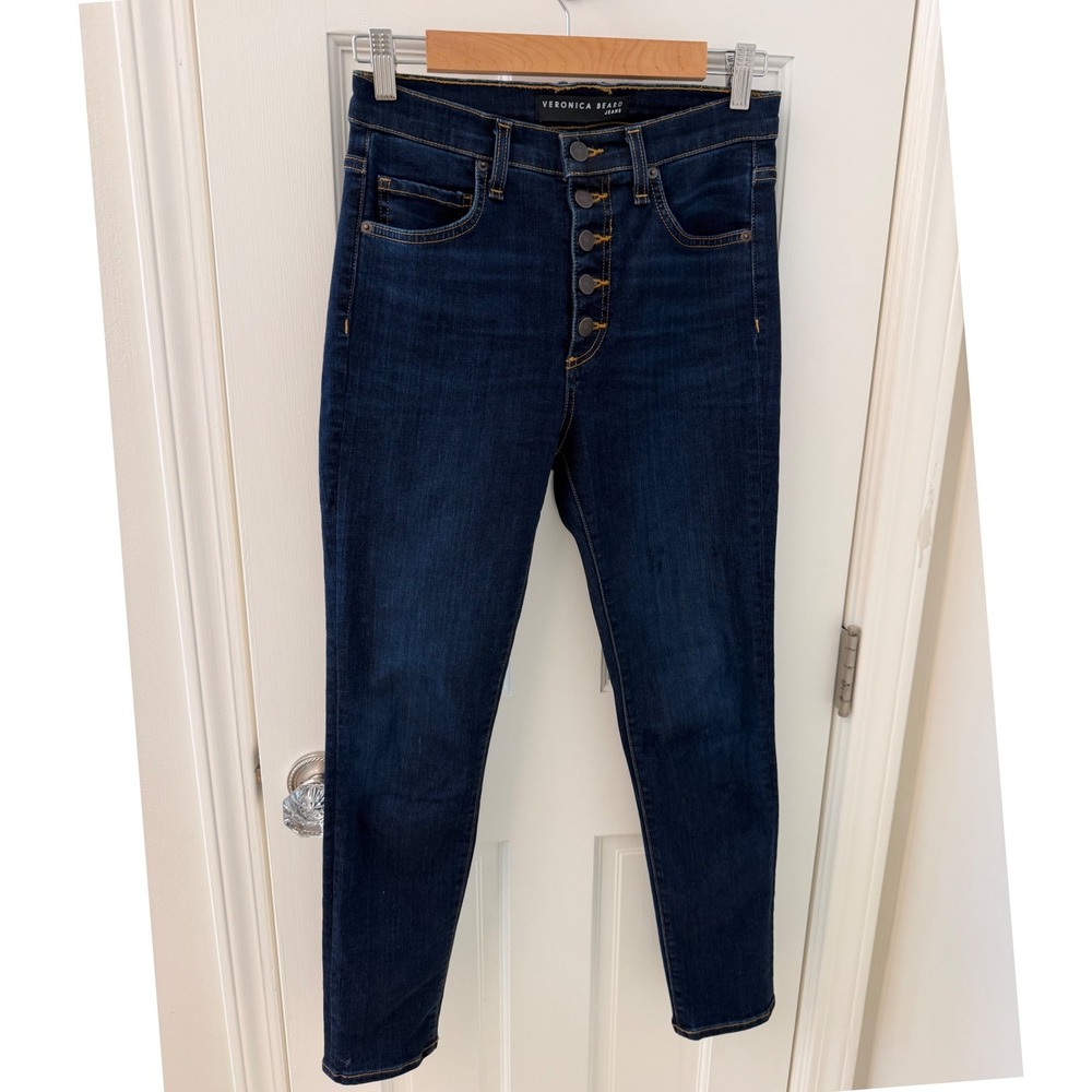 Veronica Beard Debbie Skinny High Rise Jeans Prussian Blue 28/6 Classic